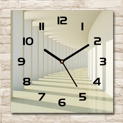 Vierkante glas klok Hal