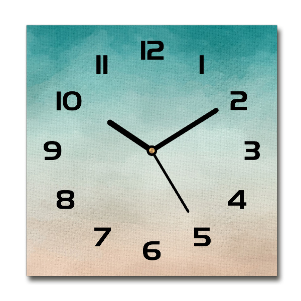 Vierkante glazen wandklok Abstracte achtergrond