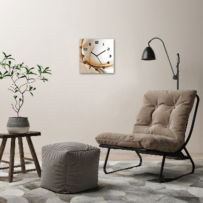 Zegar szklany na ścianę Abstrakcja fale