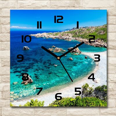 Vierkante glas klok Zeebaai