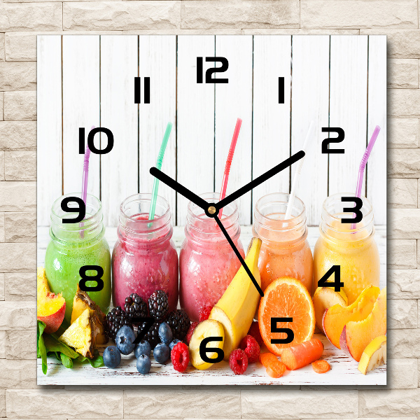 Vierkante glas klok Fruitcocktails