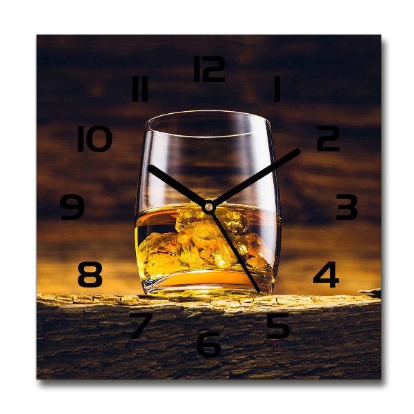 Vierkante glas klok Bourbon in een glas
