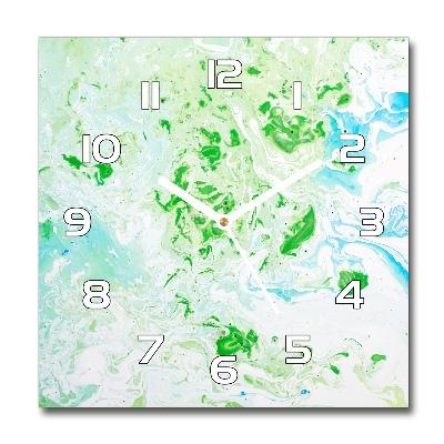 Vierkante glazen wandklok Abstracte achtergrond