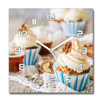 Vierkante glas klok Cupcakes
