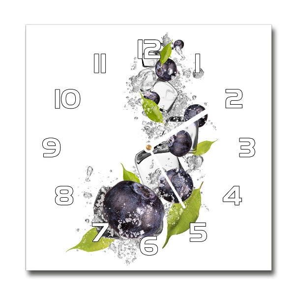 Vierkante glas klok Bessen met ijs