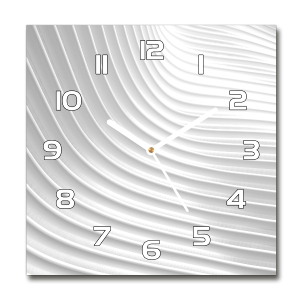 Zegar szklany kwadratowy Abstrakcja linie