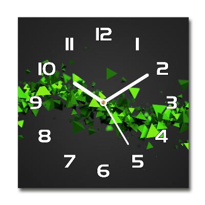 Zegar szklany kwadratowy Geometryczna fala