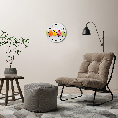 Ronde glazen klok Kleurrijke jellybeans