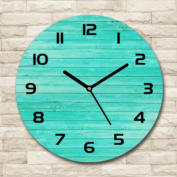 Ronde glazen klok Groene borden