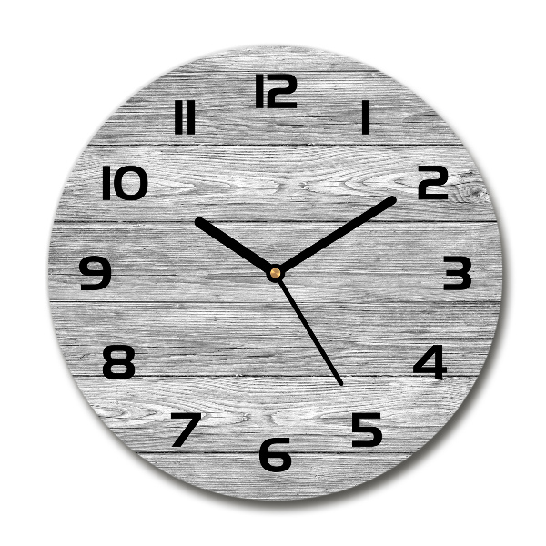 Zegar szklany okrągły Drewniane tło