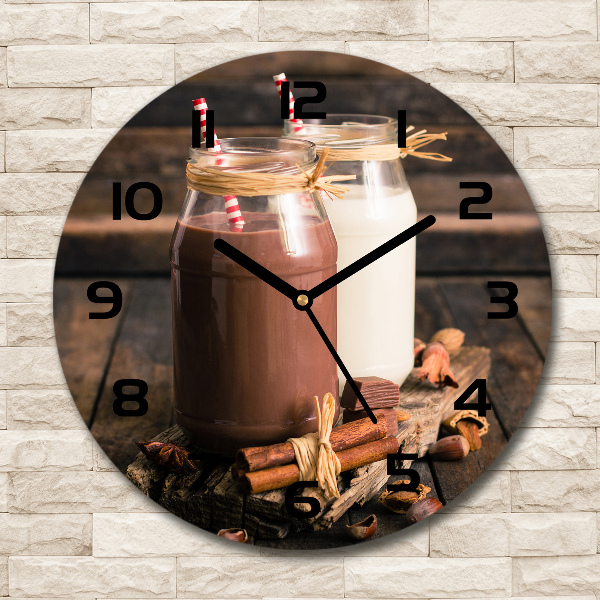 Ronde glazen klok Cocktails in potjes