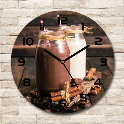 Ronde glazen klok Cocktails in potjes