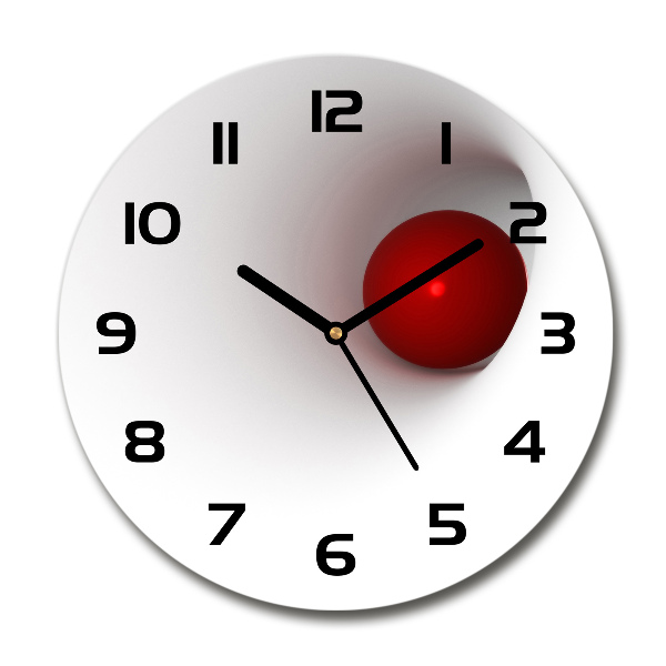 Ronde glazen klok Abstracte bol