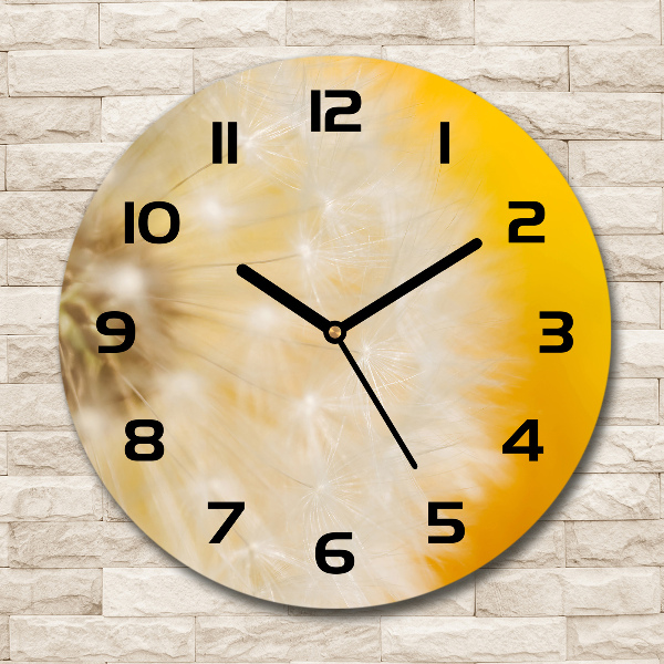 Ronde glas klok Paardebloem