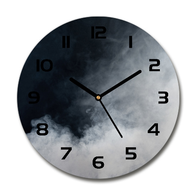 Ronde glazen klok Witte rook