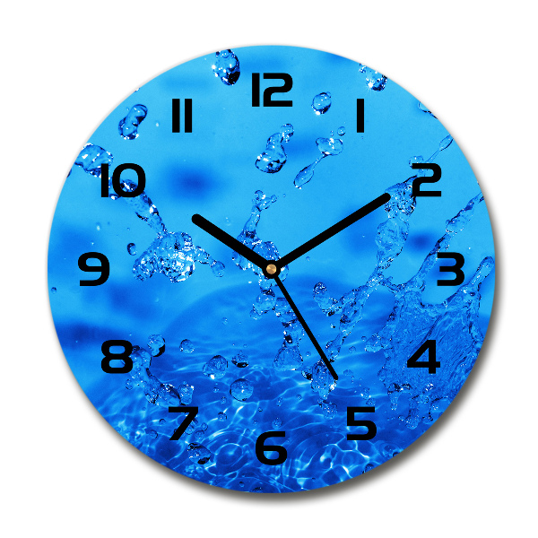 Ronde glas klok waterdruppels