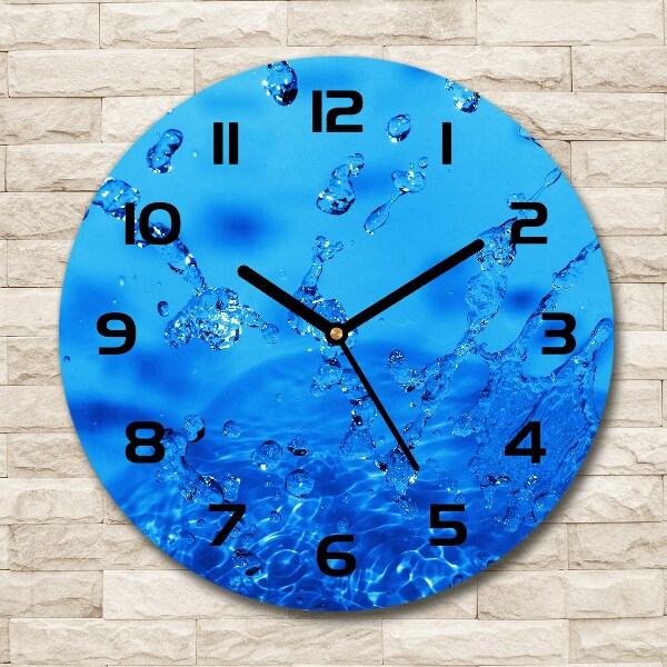Ronde glas klok waterdruppels