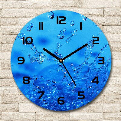 Ronde glas klok waterdruppels