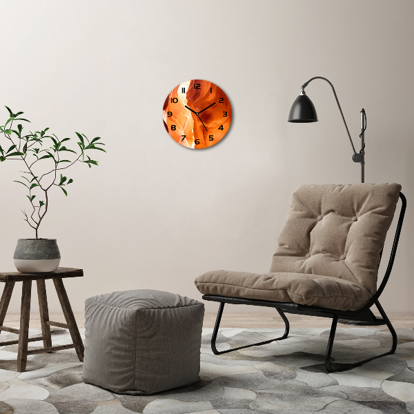 Ronde glazen klok Canyon