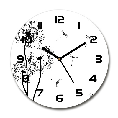 Ronde glazen klok Paardenbloemen