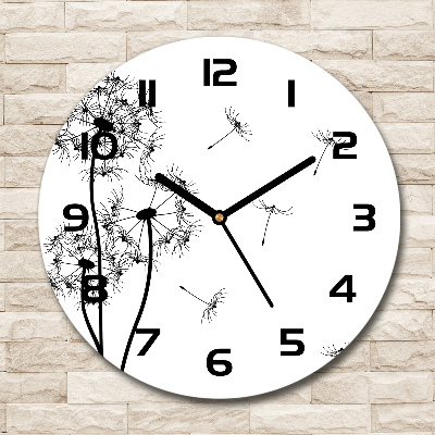 Ronde glazen klok Paardenbloemen