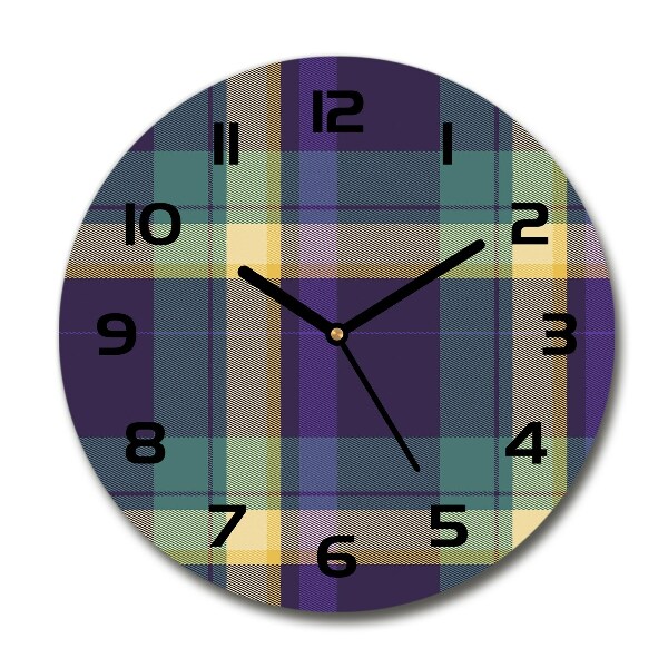 Ronde glazen klok Geruite textuur