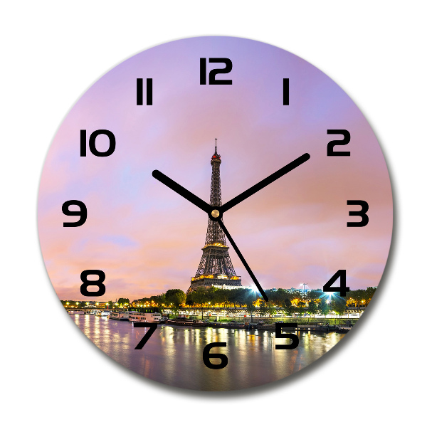 Ronde glazen klok Eiffeltoren Parijs