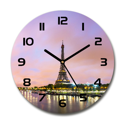 Ronde glazen klok Eiffeltoren Parijs