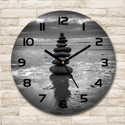 Ronde glazen klok Evenwichtsstenen