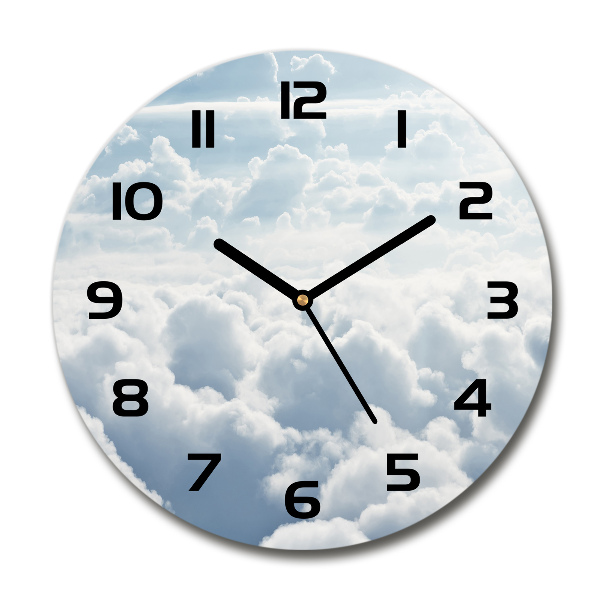 Ronde glas klok Wolken vanuit vogelperspectief