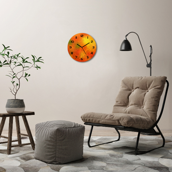 Ronde glas klok Abstracte driehoeken