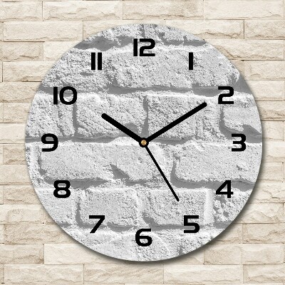 Zegar szklany na ścianę Ceglana ściana