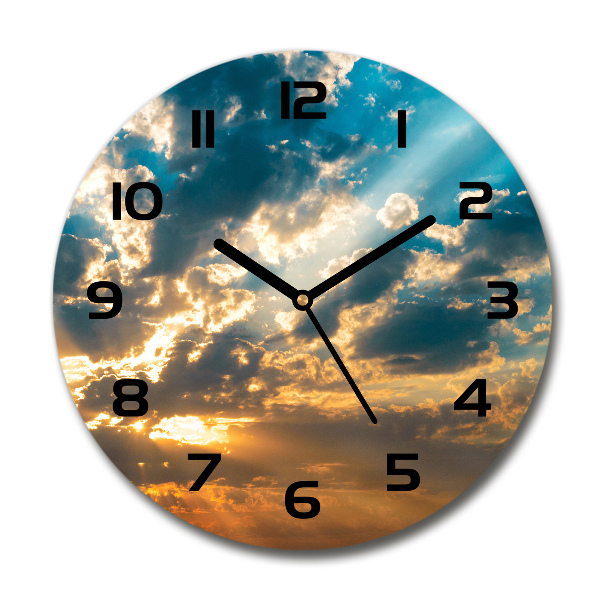 Ronde glas klok Zonsondergang