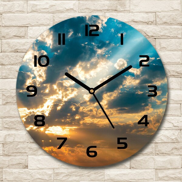 Ronde glas klok Zonsondergang