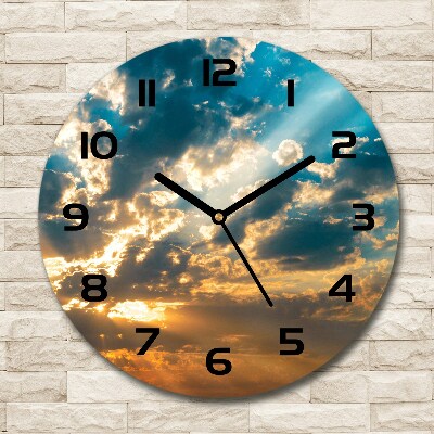 Ronde glas klok Zonsondergang