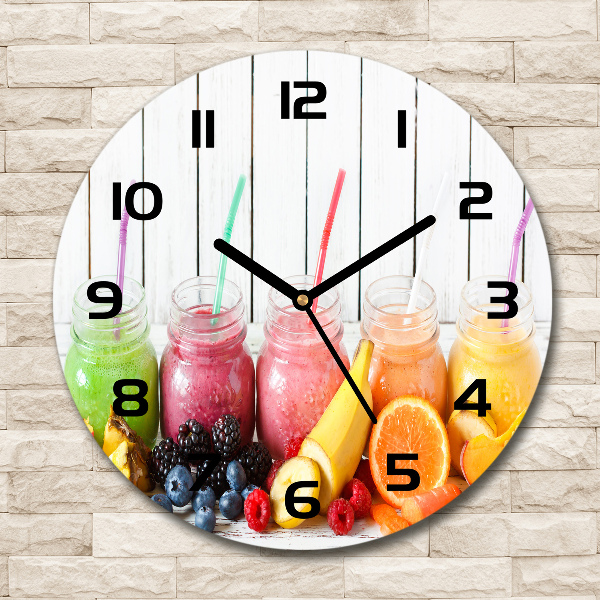 Ronde glas klok Fruitcocktails