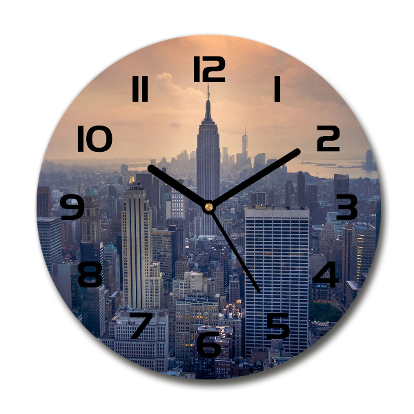 Ronde glazen klok Manhattan, New York