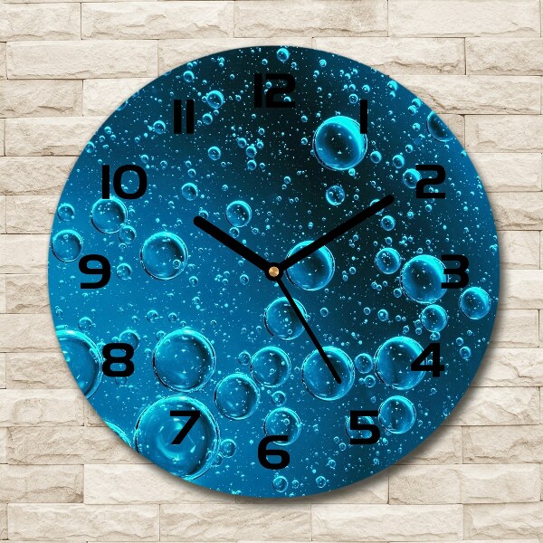 Ronde glas klok Bellen onder water