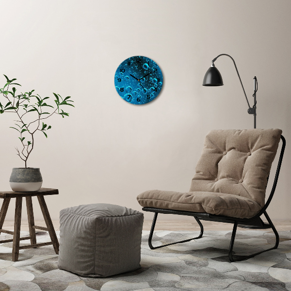 Ronde glas klok Bellen onder water