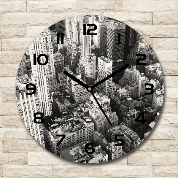 Ronde glas klok New York vanuit vogelperspectief