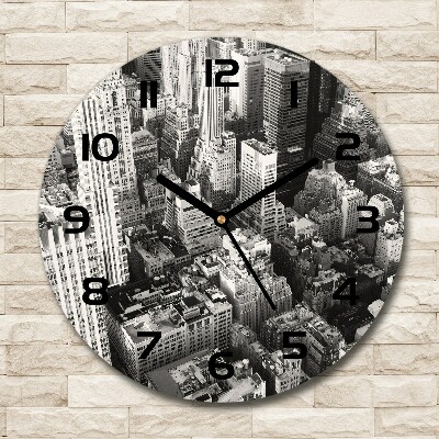 Ronde glas klok New York vanuit vogelperspectief