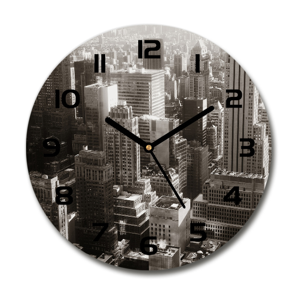 Ronde glazen klok New York