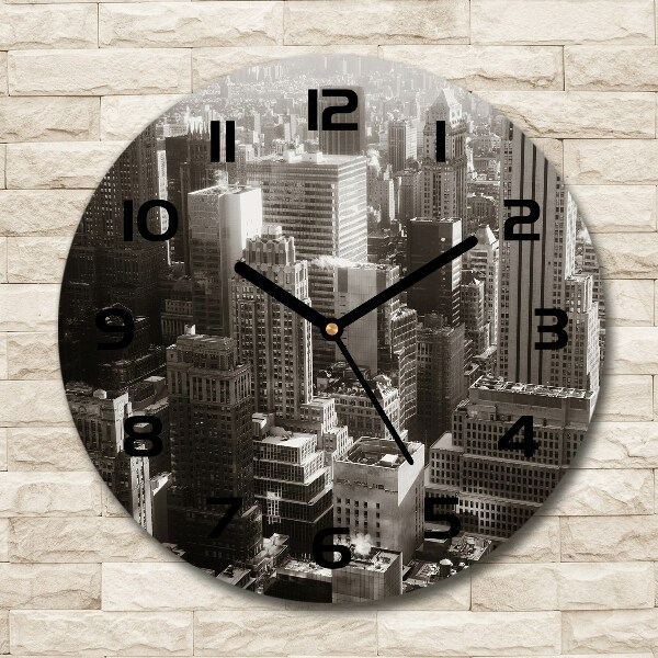 Ronde glazen klok New York