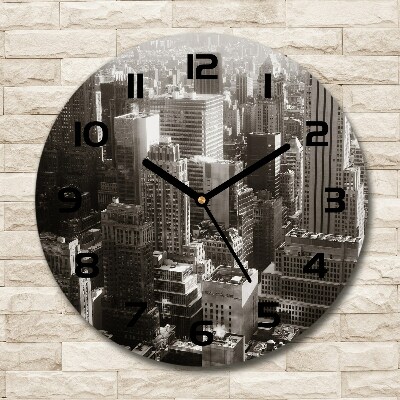 Ronde glazen klok New York