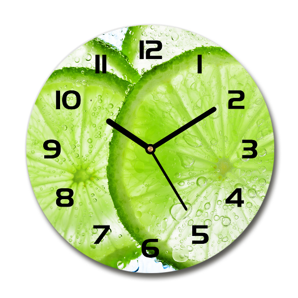 Ronde glazen wandklok Limes onder water