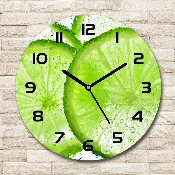 Ronde glazen wandklok Limes onder water