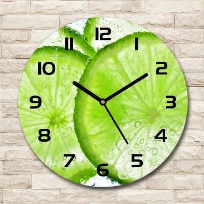Ronde glazen wandklok Limes onder water