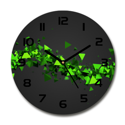 Ronde glazen klok Geometrische golf