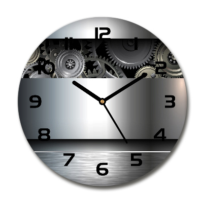 Ronde glazen klok Tandwielen abstractie