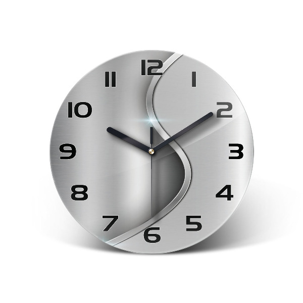 Ronde glazen klok Metaalabstractie